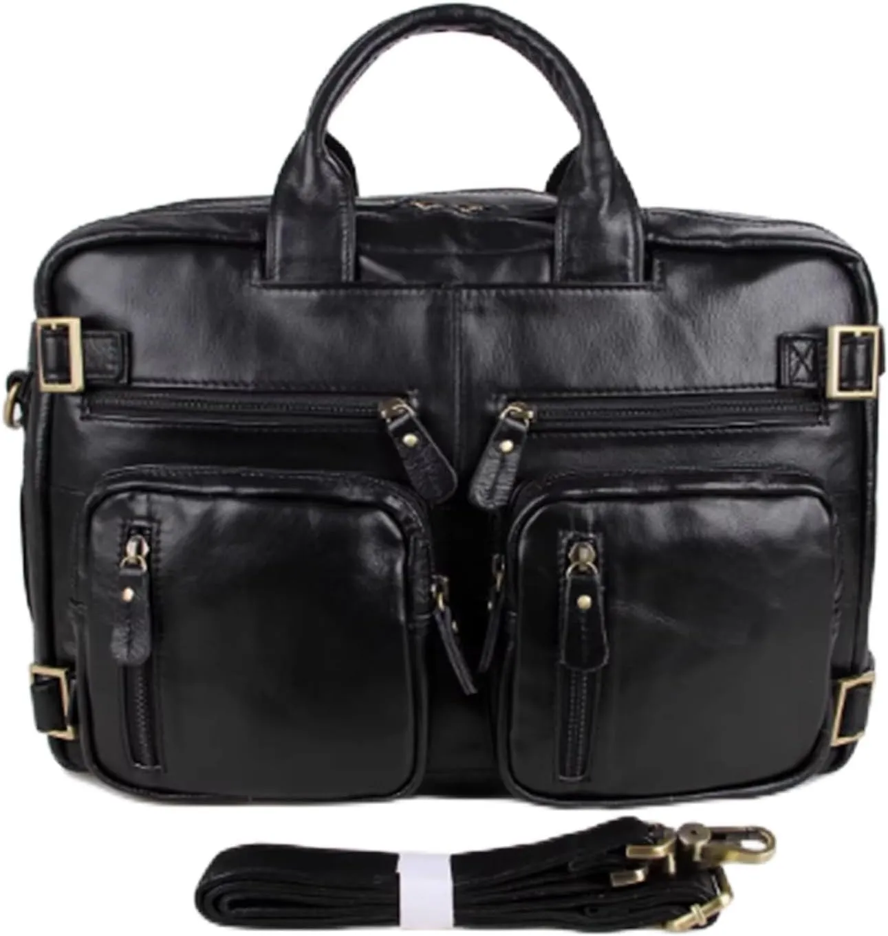 Messenger Crossbody Bag for Men and Women, Large Capacity, Waterproof Travel Versatile Work Bag, Leathers,Multi-pocket Laptop Briefcase, for Office Business College