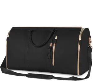 Miahhy Luhxe Travel Bag Garment Bag, 2024 New Lucshy Travel Bag, Garment Duffle Bags for Travel, Travelher Foldable Clothing Bag (black)