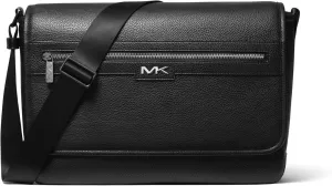 Michael Kors Malone Messenger, Silver-Tone Hardware/Black