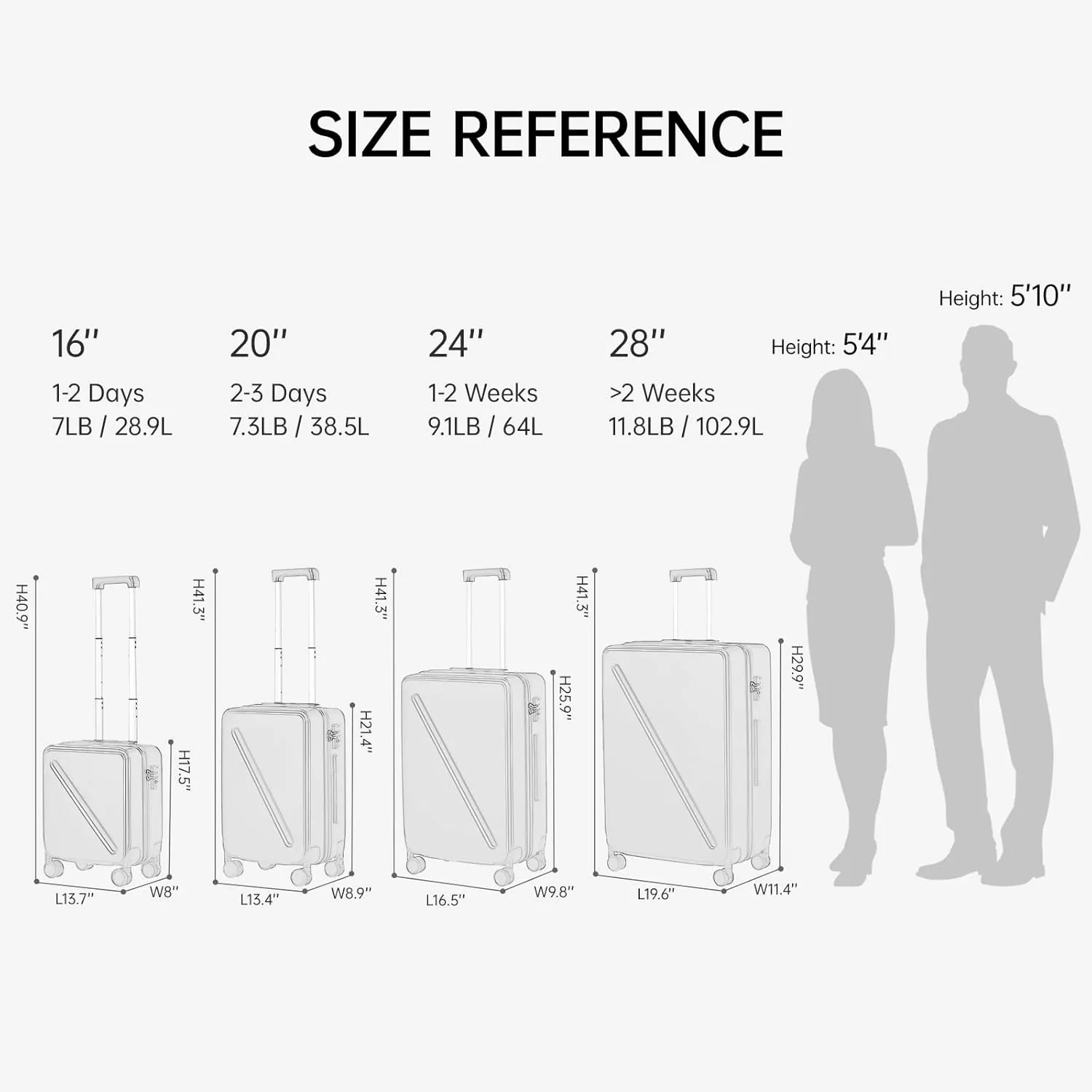 MILADA 28 Inch Luggage, Checked Luggage Large Suitcase With Wheels, Checked Bag Hard Shell Suitcases TSA Approved, Suitcase Large Long Trip Travel Luggage For Women Men, Grey
