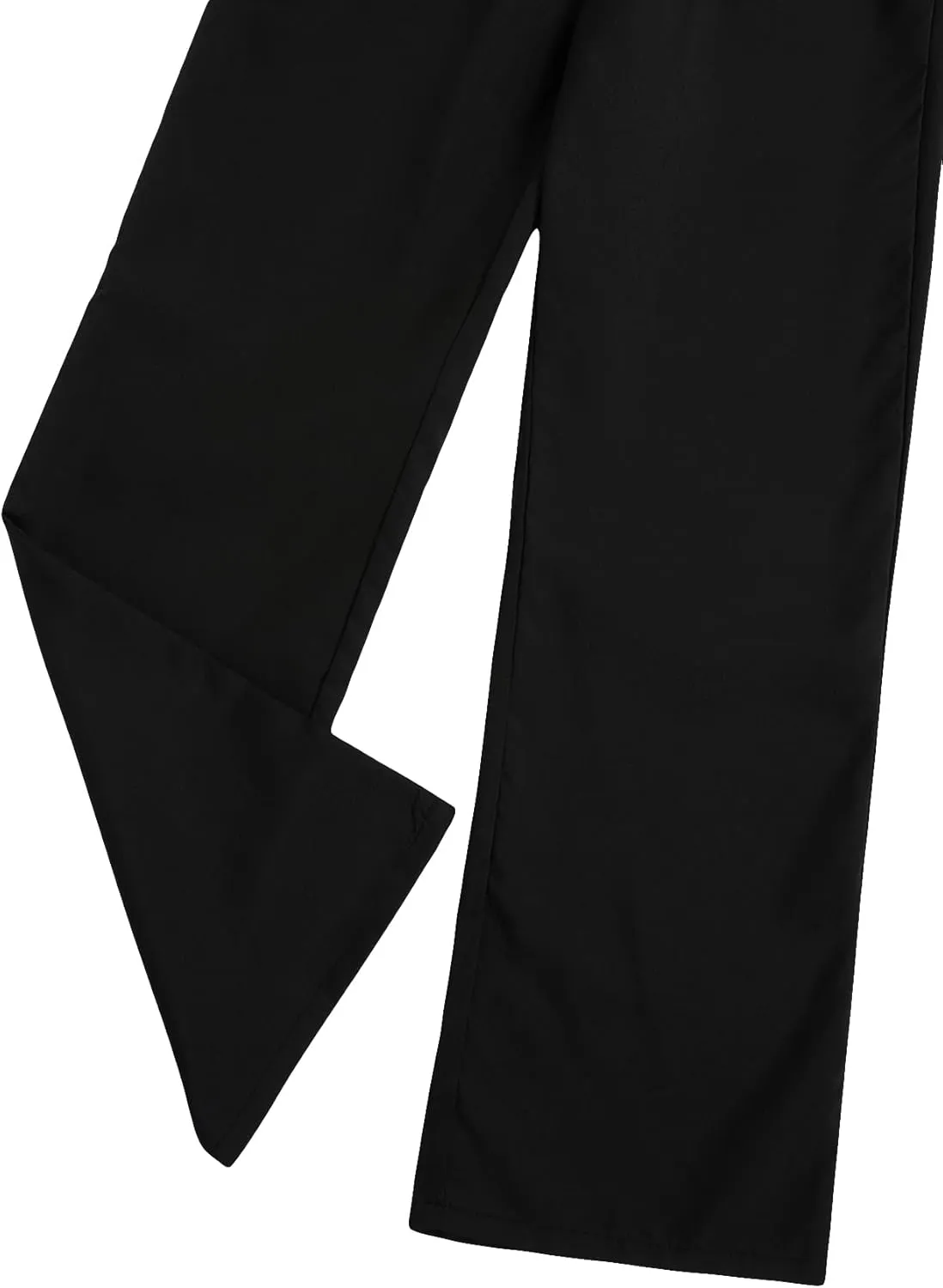 Milumia Girl Cute High Waist Flowy Wide Leg Dress Pants Palazzo Pants Casual Trousers
