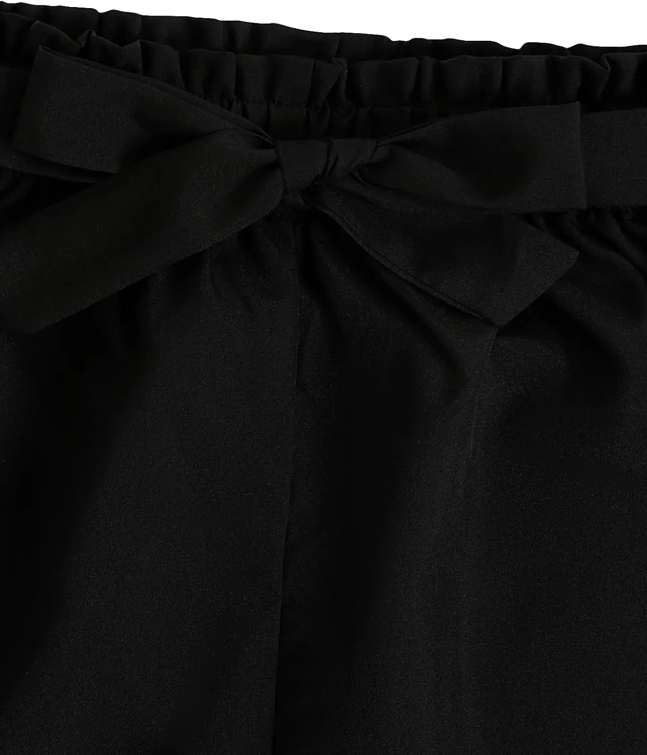 Milumia Girl Cute High Waist Flowy Wide Leg Dress Pants Palazzo Pants Casual Trousers