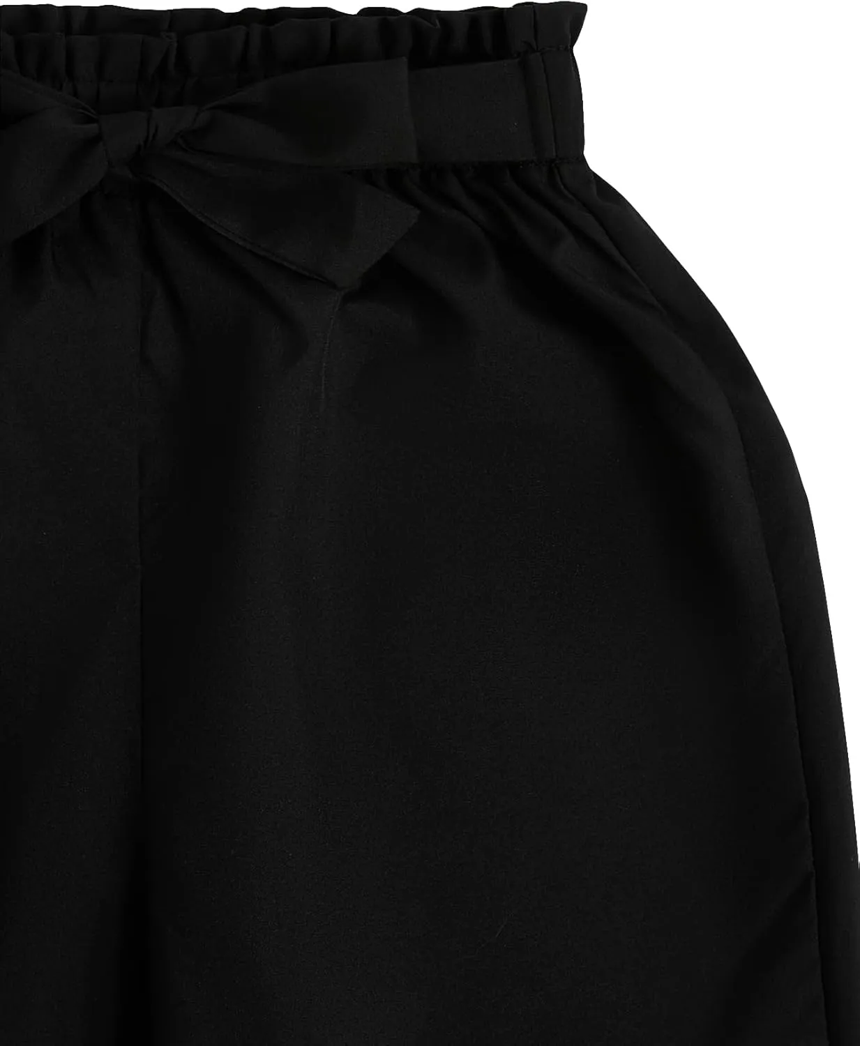 Milumia Girl Cute High Waist Flowy Wide Leg Dress Pants Palazzo Pants Casual Trousers