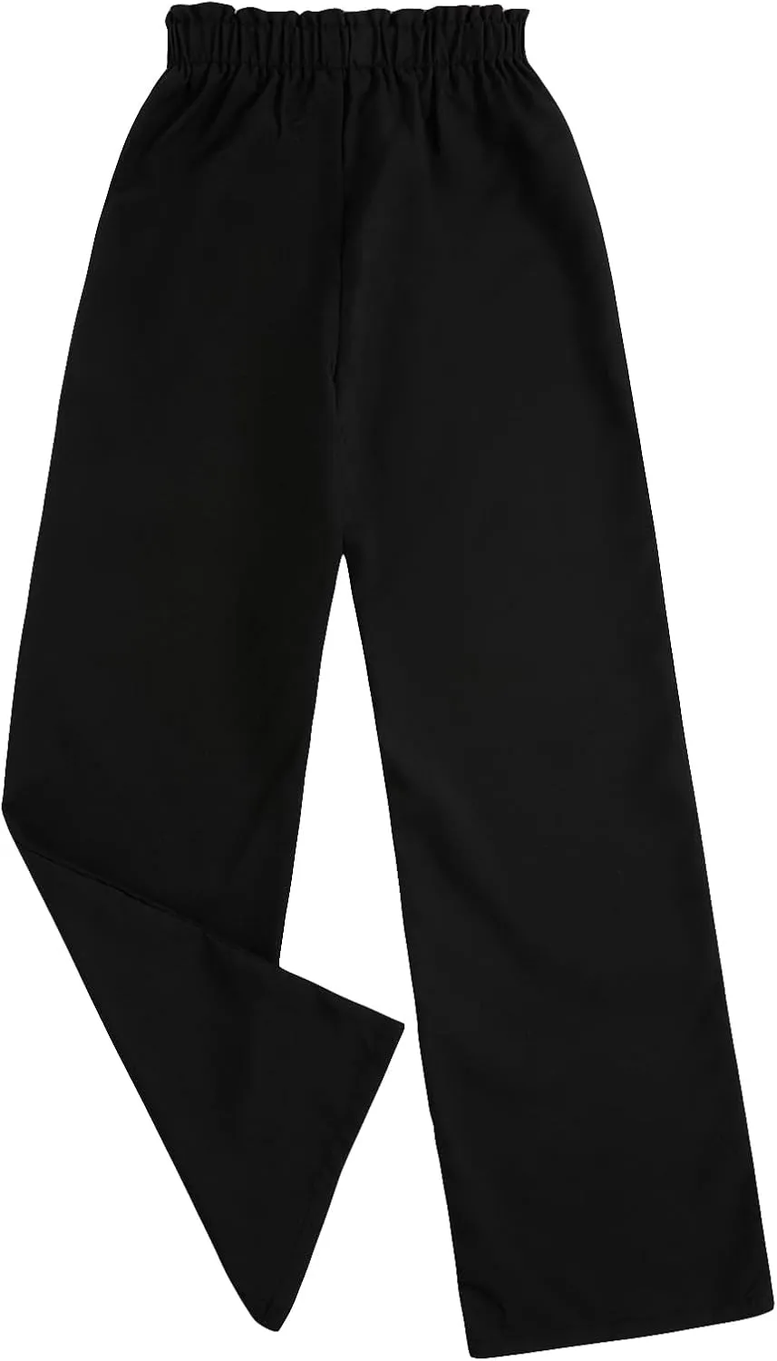 Milumia Girl Cute High Waist Flowy Wide Leg Dress Pants Palazzo Pants Casual Trousers