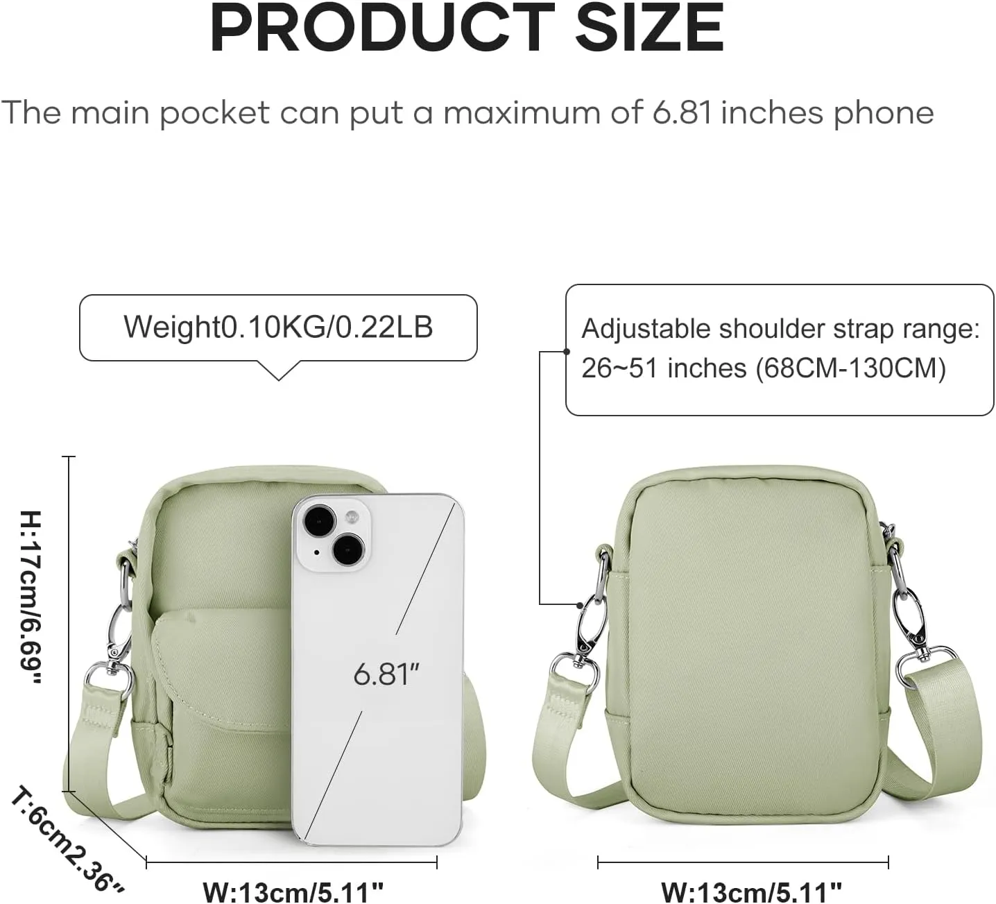Mini Crossbody Bag Small Shoulder Bag For Women, Girls Mini Messenger Satchel Bag
