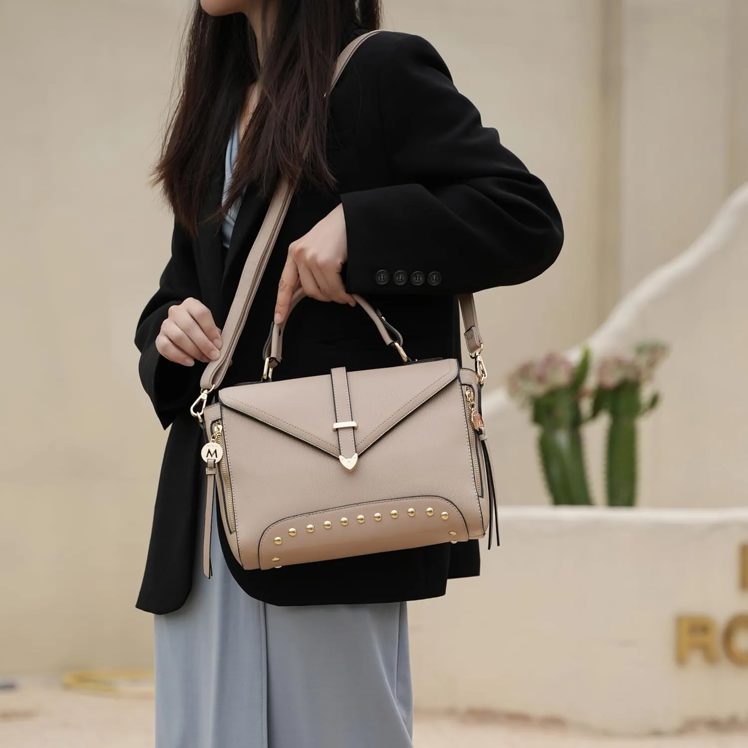 MKF Collection Crossbody Bag for Women, Vegan Leather Designer Shoulder Bag Purse Handbag By Mia K