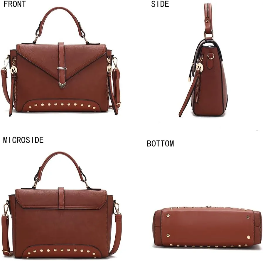 MKF Collection Crossbody Bag for Women, Vegan Leather Designer Shoulder Bag Purse Handbag By Mia K