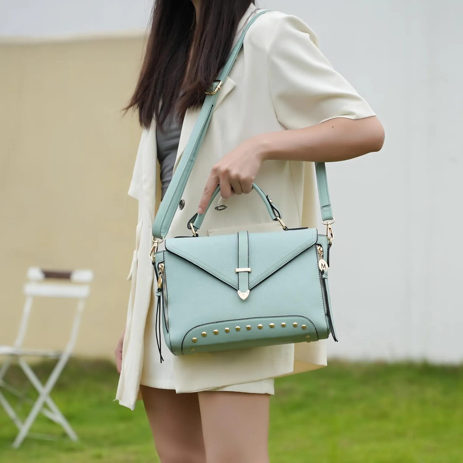 MKF Collection Crossbody Bag for Women, Vegan Leather Designer Shoulder Bag Purse Handbag By Mia K