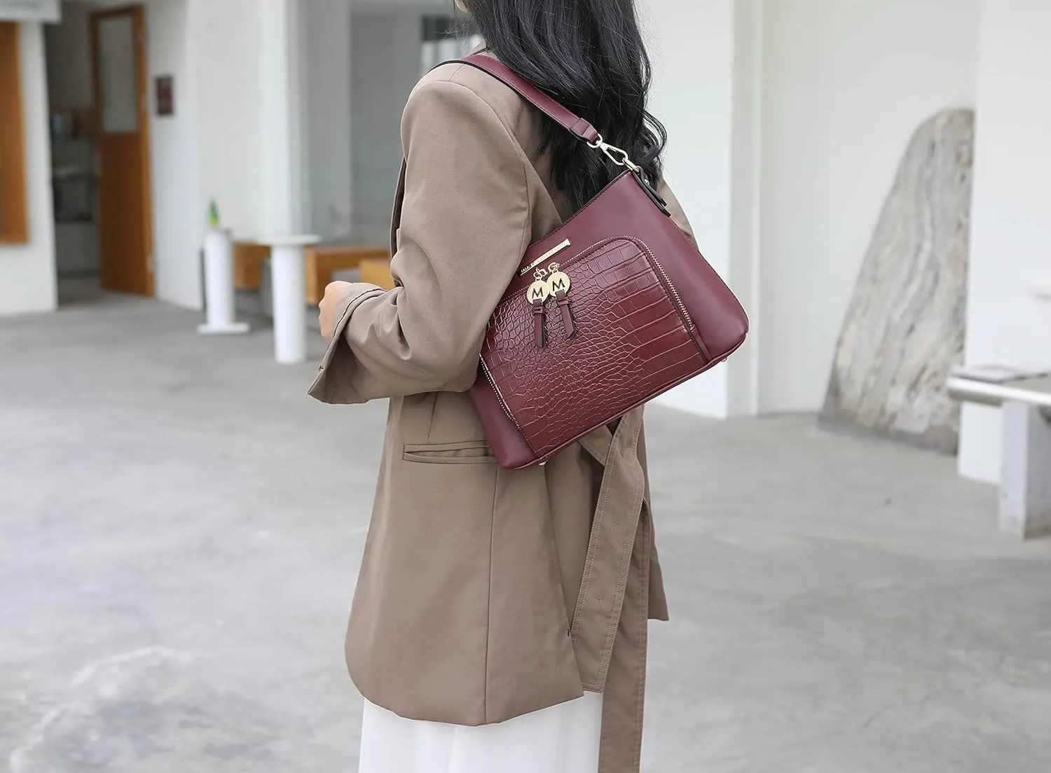 MKF Collection Crossbody Bag for Women,Vegan Leather Shoulder Bag Handbag Purse By Mia K