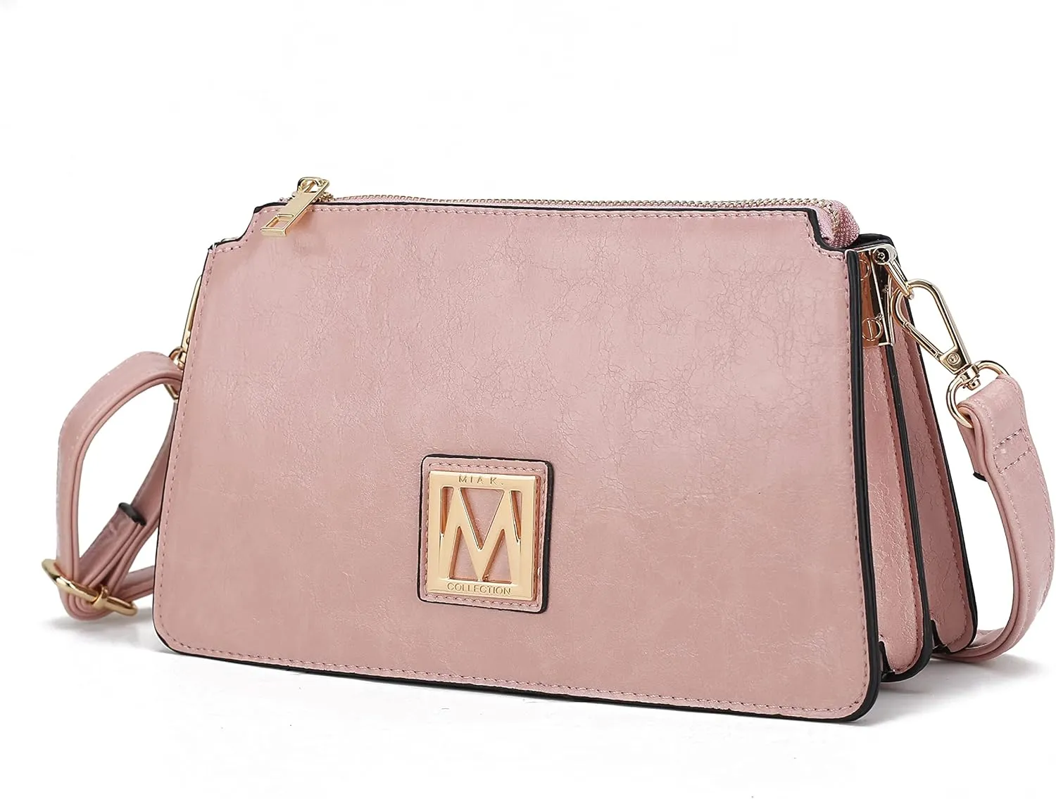 MKF Collection Shoulder Bag for Women, Vegan Leather Fashion Crossbody Handbag Messenger Purse