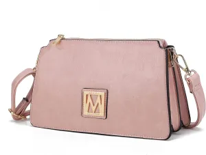 MKF Collection Shoulder Bag for Women, Vegan Leather Fashion Crossbody Handbag Messenger Purse