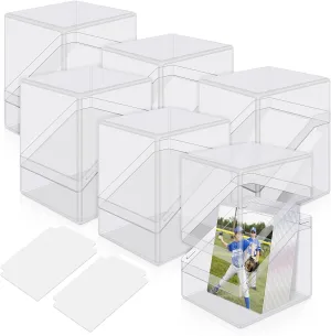Mlikero Card Deck Cases, 6 Pack Acrylic Commander Deck Box Holding 100  Sleeved Cards with 6 Dividers, Clear Card Storage Box Fit for MTG, TCG, Sports Cards