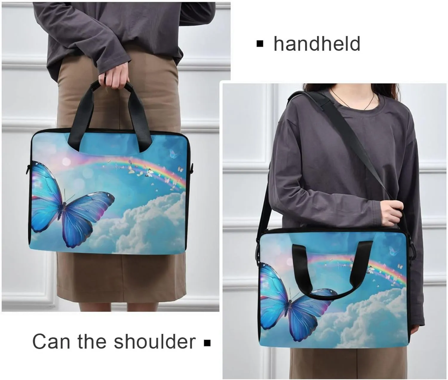 MNSRUU Laptop Bag Women Men Laptop Messenger Soccer Net