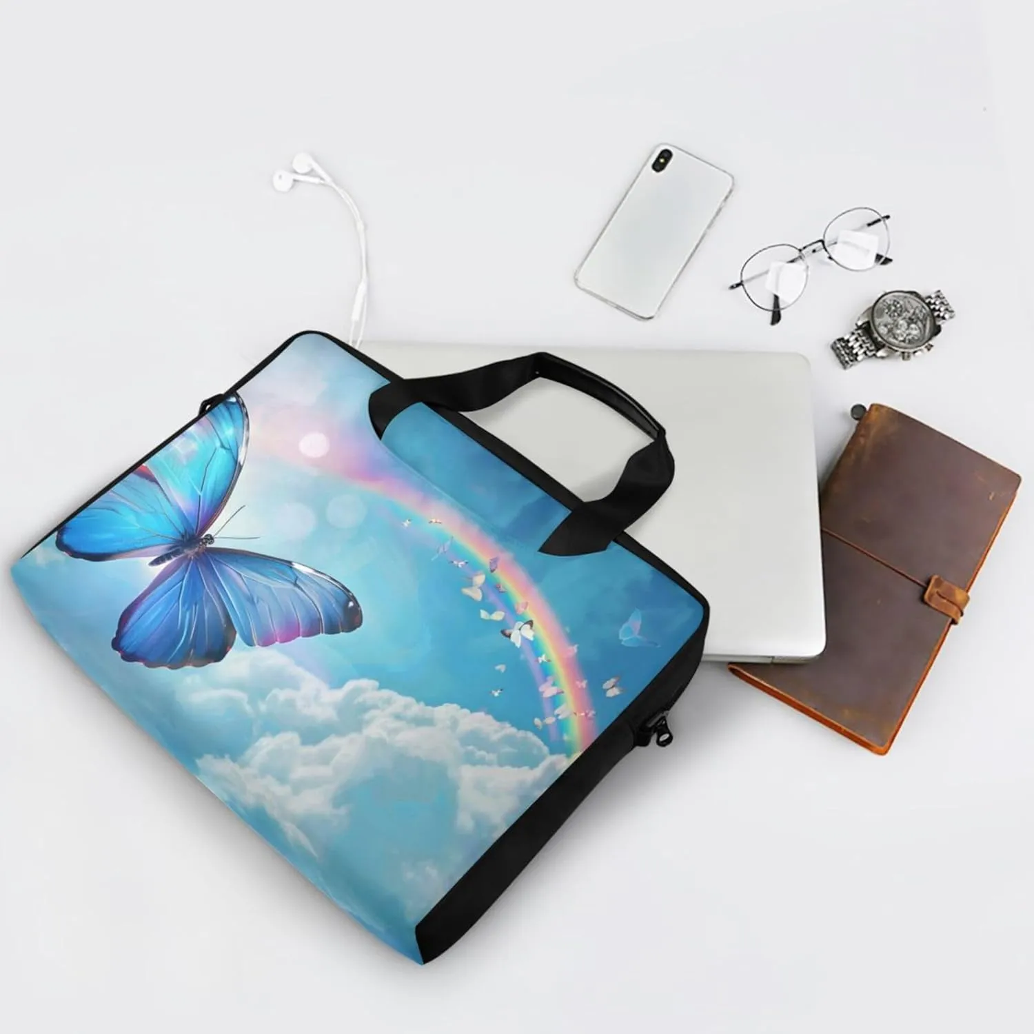 MNSRUU Laptop Bag Women Men Laptop Messenger Soccer Net