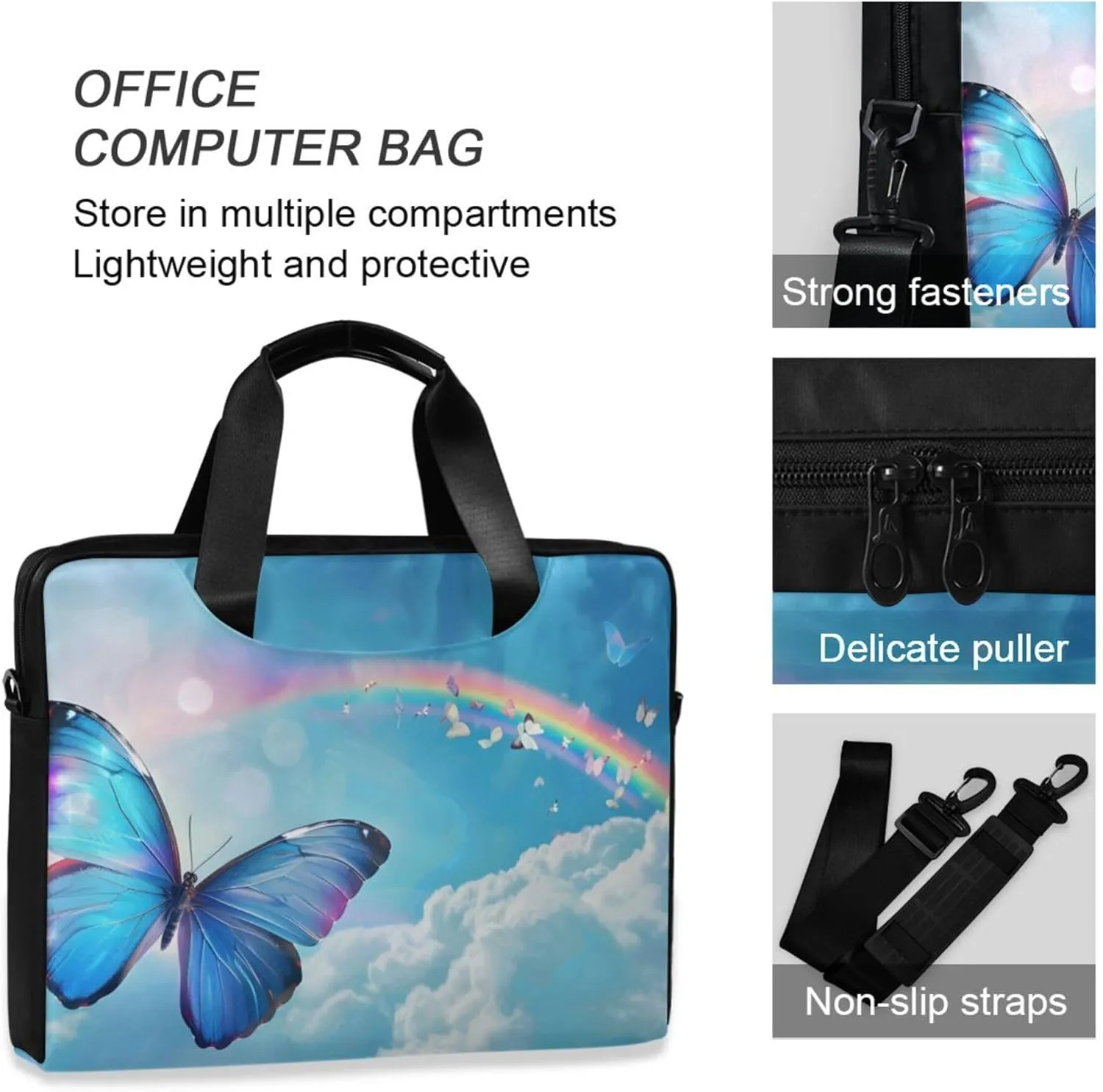 MNSRUU Laptop Bag Women Men Laptop Messenger Soccer Net