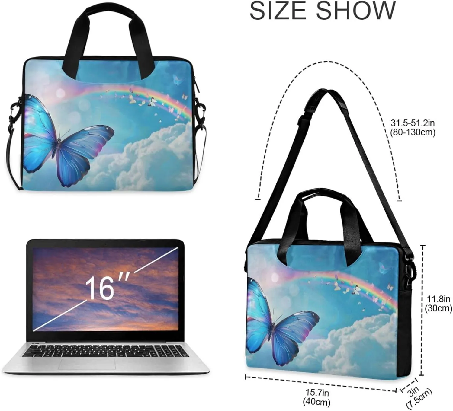 MNSRUU Laptop Bag Women Men Laptop Messenger Soccer Net
