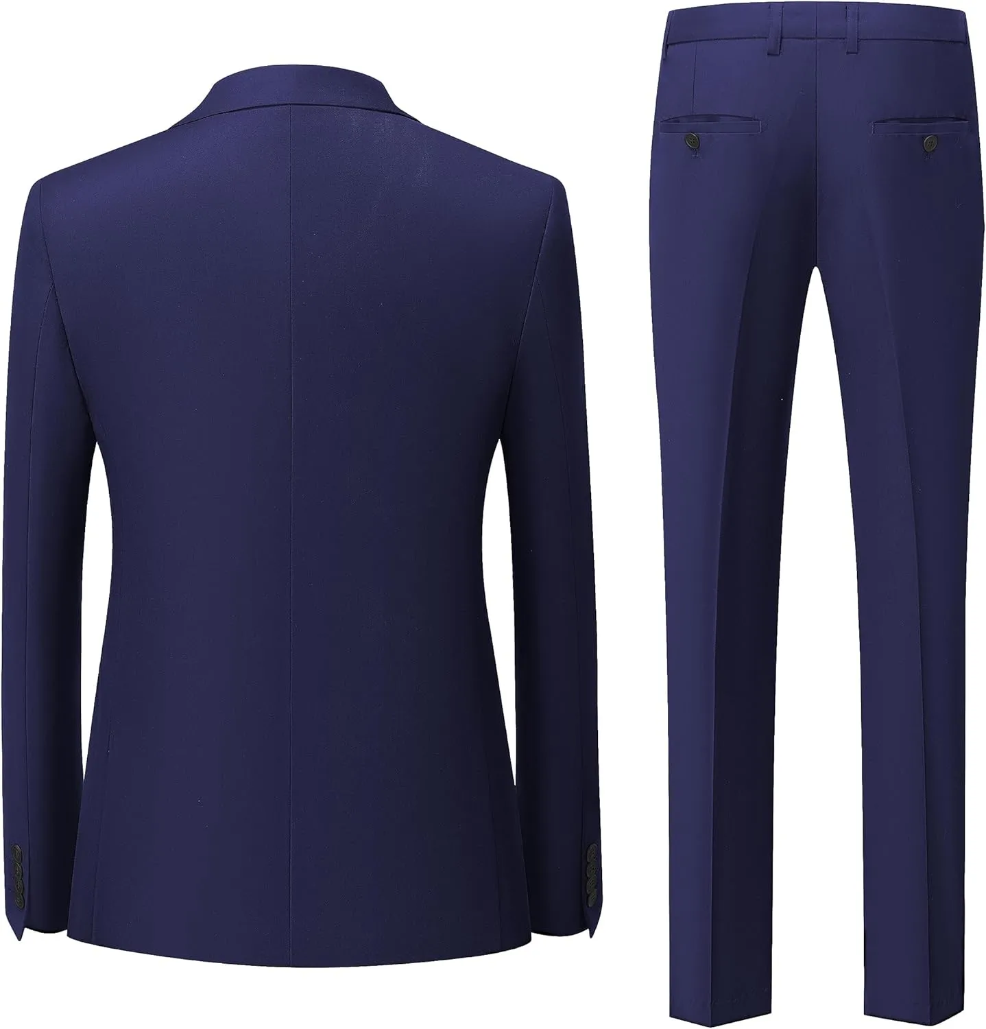 MOGU Mens 3 Piece Suit Slim Fit Tuxedo for Homecoming Wedding Prom Blazer Jacket Vest Pants with Tie Set