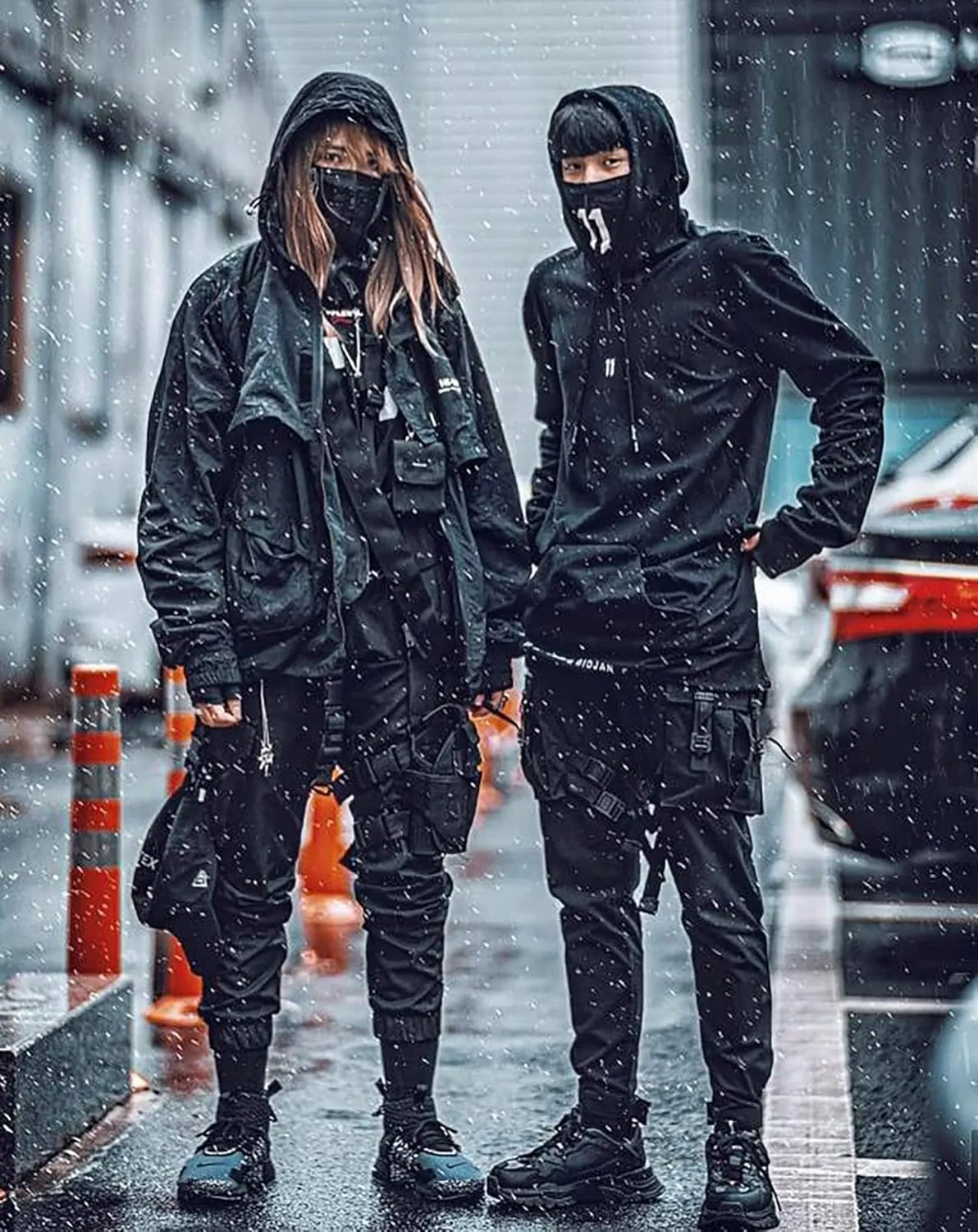 MOKEWEN Men's Jogger Cargo Techwear Streetwear Ankle Casual Harem Pants with Pocket