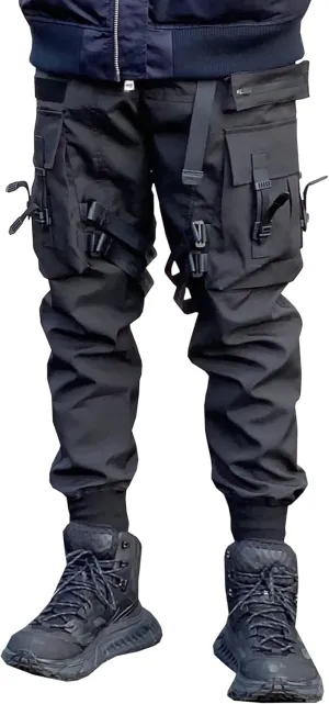 MOKEWEN Men's Jogger Cargo Techwear Streetwear Ankle Casual Harem Pants with Pocket