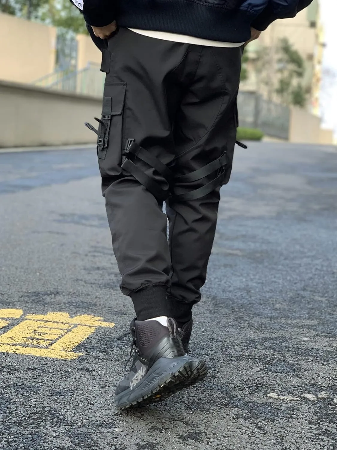 MOKEWEN Men's Jogger Cargo Techwear Streetwear Ankle Casual Harem Pants with Pocket