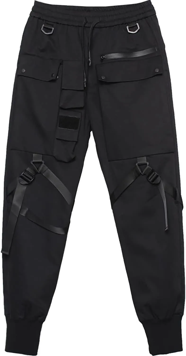 MOKEWEN Men's Jogger Cargo Techwear Streetwear Ankle Casual Harem Pants with Pocket
