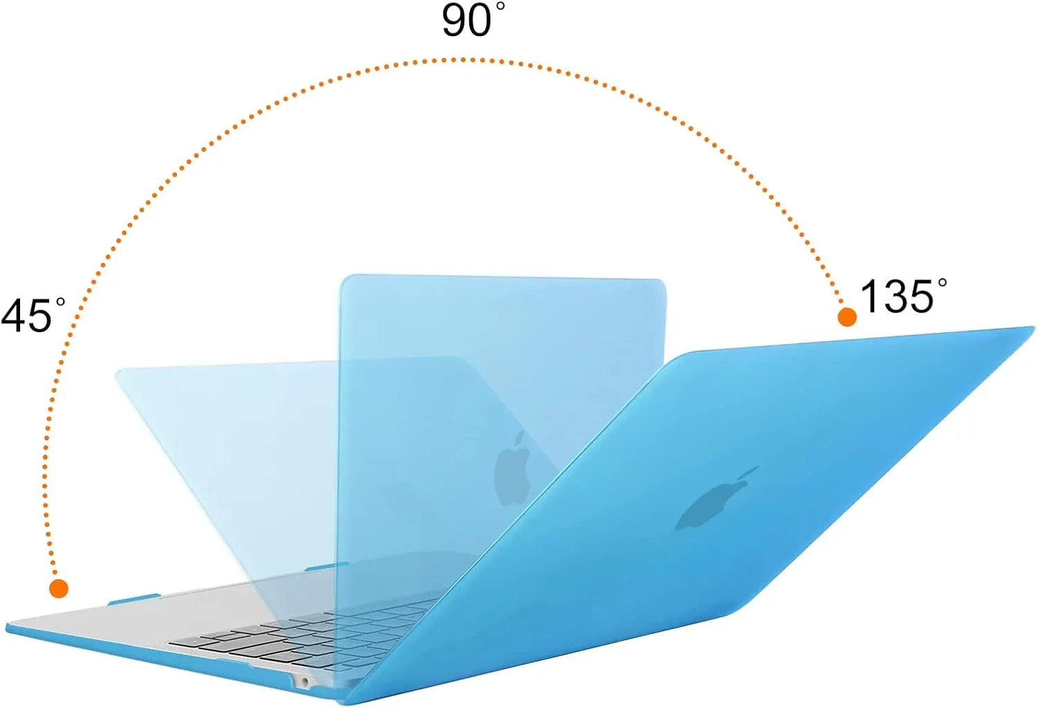 MOSISO Compatible with MacBook Air 13 inch Case M1 Chip 2021-2018 Release A2337 A2179 A1932, Plastic Hard Shell&Keyboard Cover&Screen Film&Storage Bag for MacBook Air 13.3 inch Case, Aqua Blue