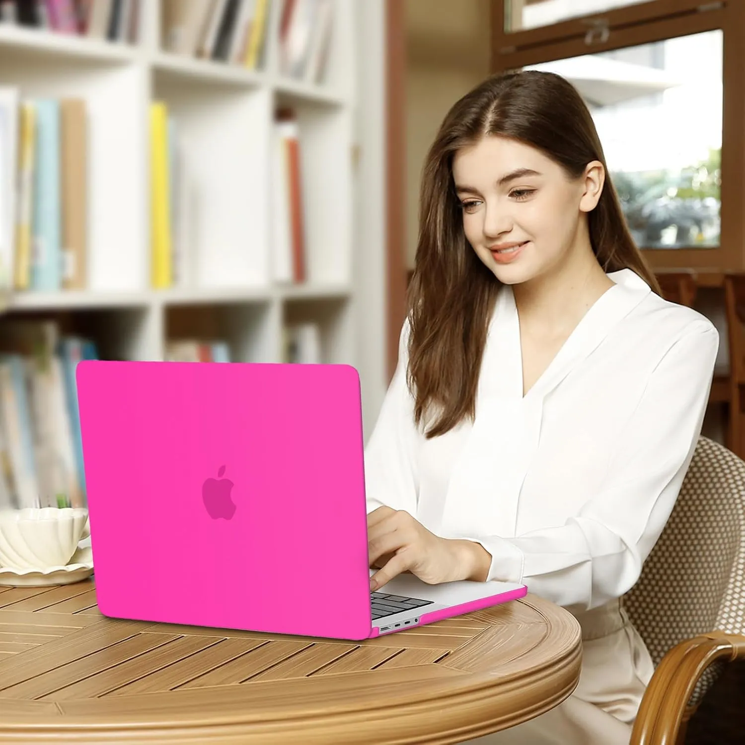 MOSISO Compatible with MacBook Pro 14 inch Case 2025 2024 2023 2022 2021 M4 M3 M2 M1 A3112 A3185 A3401 A2918 A2992 A2779 A2442, Plastic Hard Shell&Keyboard Cover&Screen Film&Pouch, Bright Rose