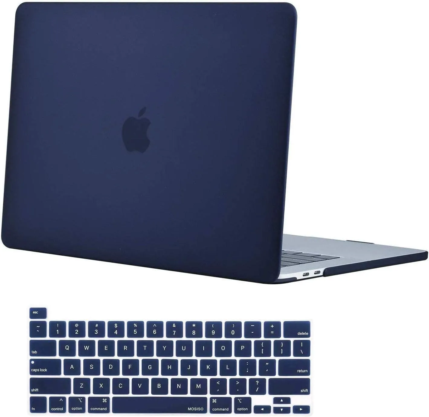 MOSISO Compatible with MacBook Pro 16 inch Case 2020 2019 Release A2141 with Touch Bar Touch ID, Ultra Slim Protective Plastic Hard Shell Case & Keyboard Cover Skin, Navy Blue