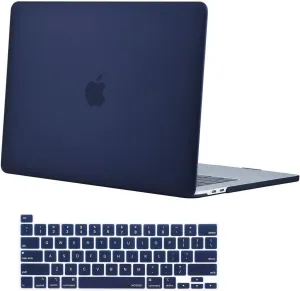 MOSISO Compatible with MacBook Pro 16 inch Case 2020 2019 Release A2141 with Touch Bar Touch ID, Ultra Slim Protective Plastic Hard Shell Case & Keyboard Cover Skin, Navy Blue