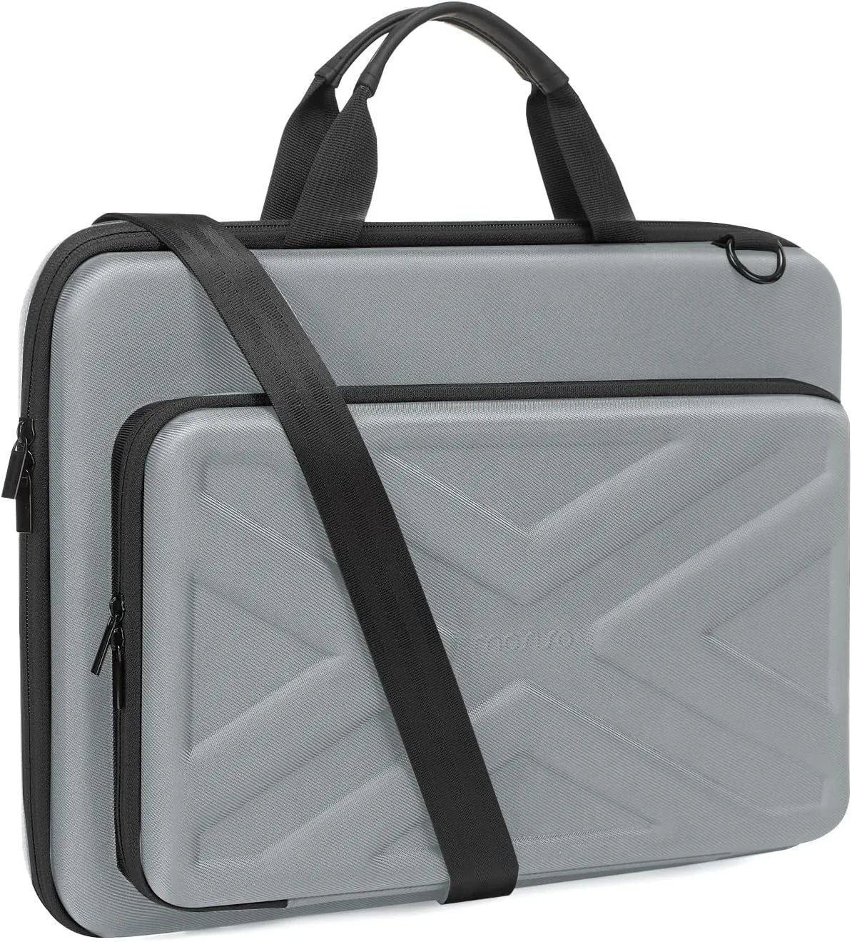 MOSISO Hard Shell Laptop Case for Men Women,17 inch Computer Bag Compatible with MacBook, HP, Dell, Lenovo, Asus, Notebook,17.3 inch Laptop Bag with Front Pocket & Shoulder Strap, Gray
