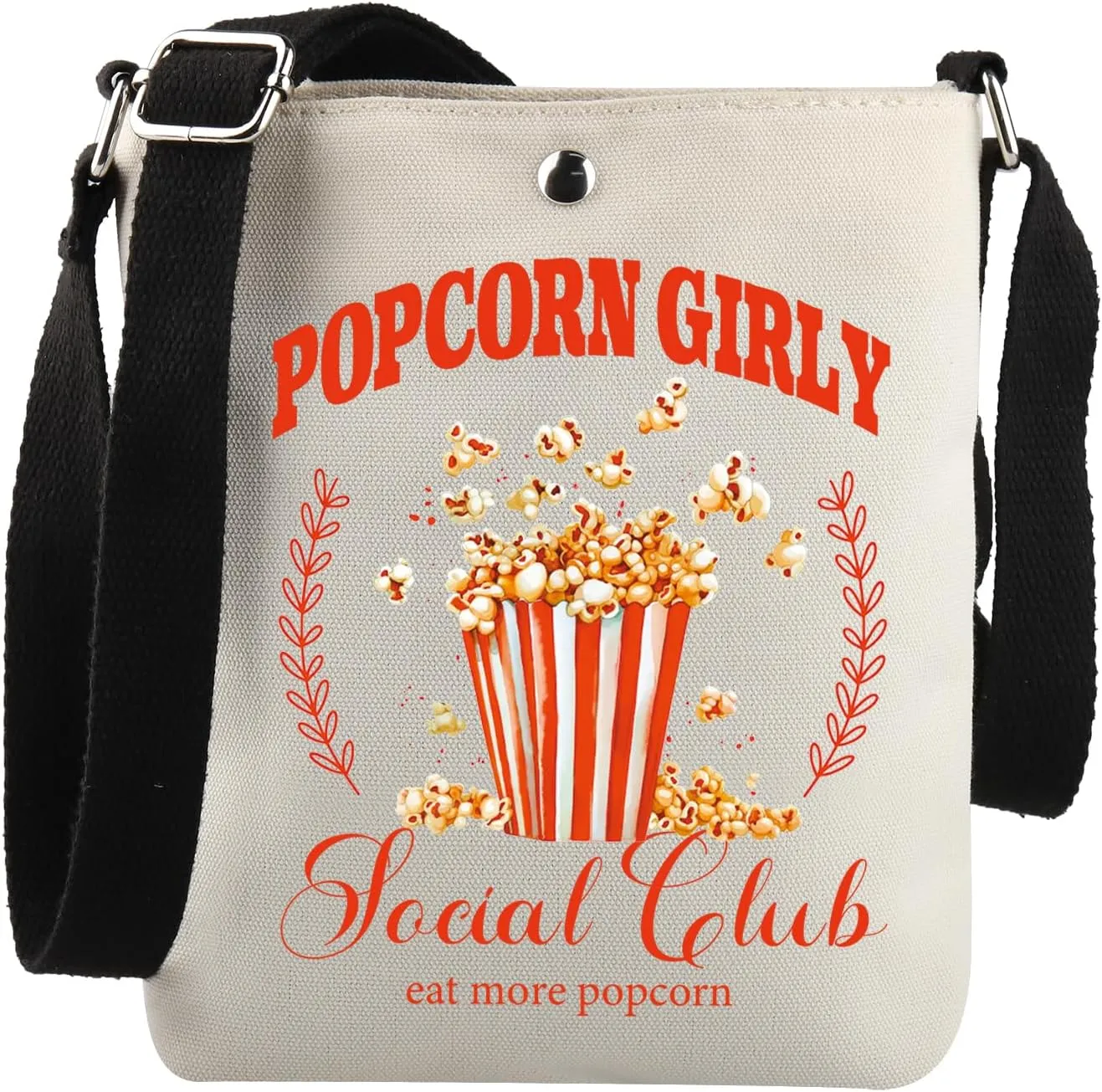 Movie Night Gift Popcorn Girly Social Club Crossbody Bag Popcorn Lover Gift