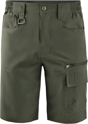Mr.Stream Men's Summer Quick Drying Fishing Zipper Pocket Elastic Waist Golf Cargo Shorts