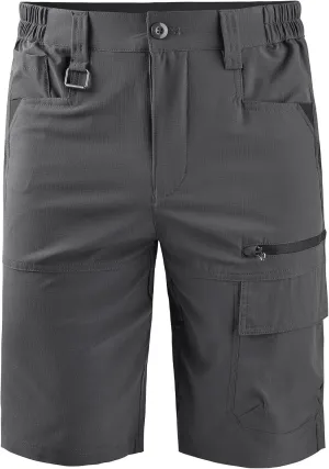 Mr.Stream Men's Summer Quick Drying Fishing Zipper Pocket Elastic Waist Golf Cargo Shorts
