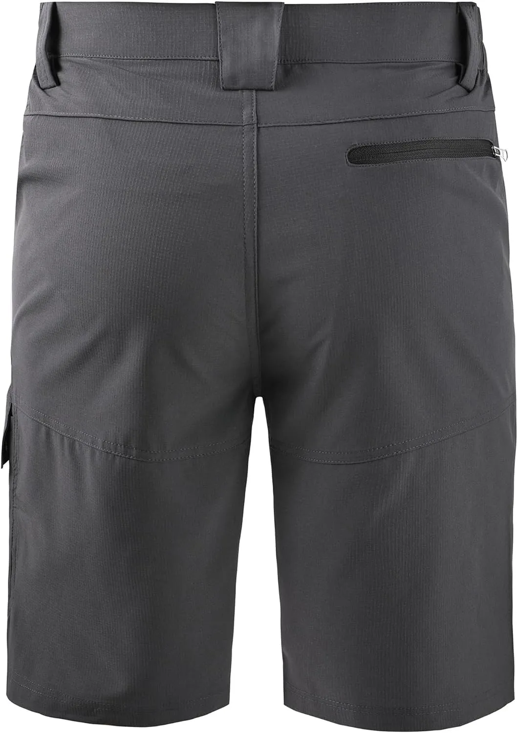Mr.Stream Men's Summer Quick Drying Fishing Zipper Pocket Elastic Waist Golf Cargo Shorts