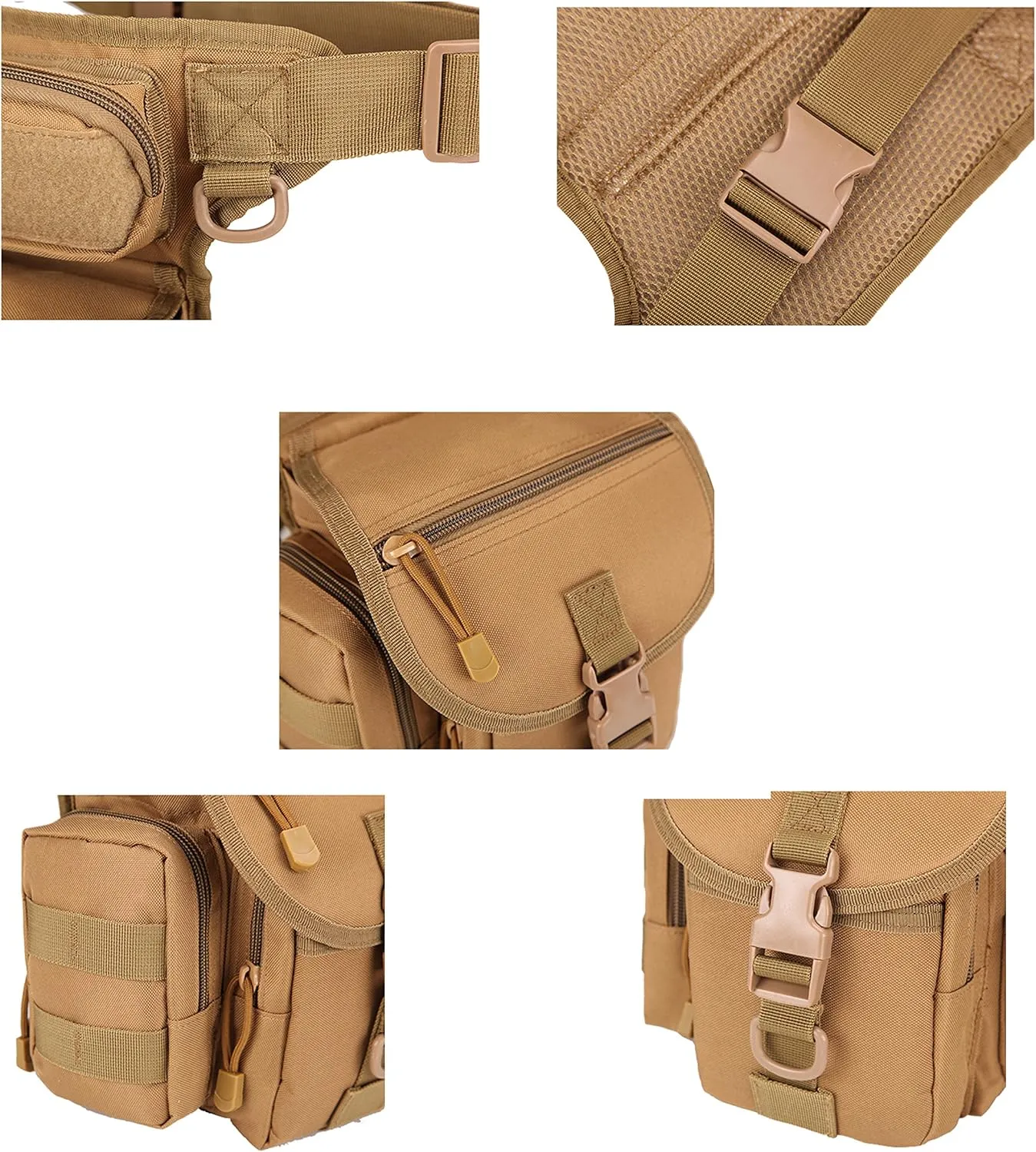 Multi-Purpose Tactical Drop Leg Bag Tool Fanny Thigh Pack Leg Rig Military Motorcycle Camera Versipack Utility Pouch, Black/Coyote Tan/Army Green/Camouflage 7 Colors Available