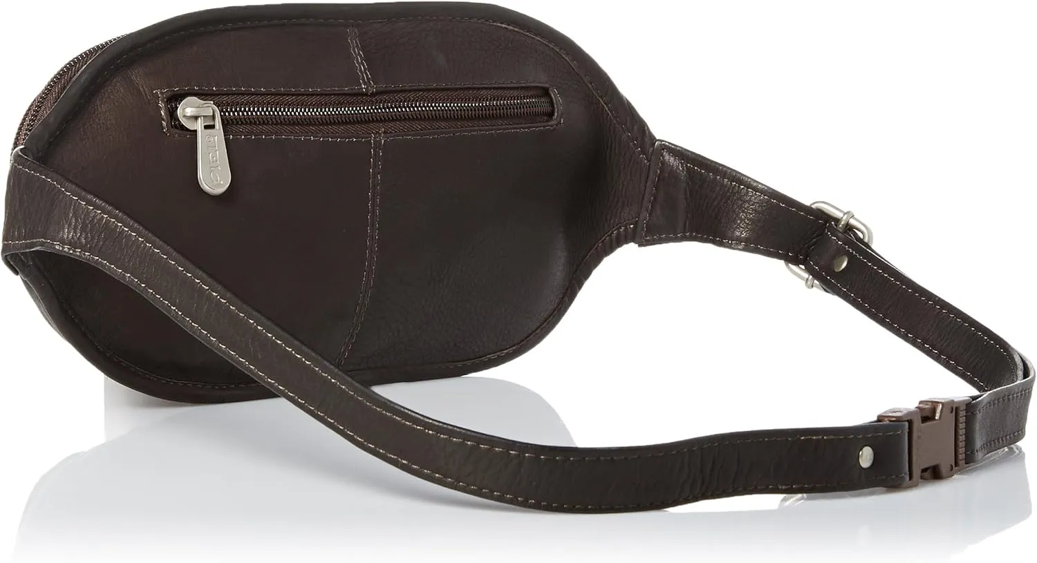 Multi-Zip Oval Waist Bag, Chocolate, One Size