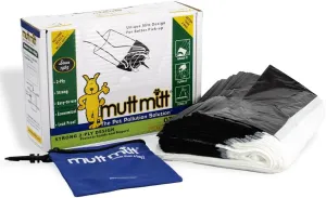 Mutt Mitt® 2-Ply dog waste pick-up bags Dispense-A-Mitt™ - 200 Dog Waste Bags in a wall mountable box.