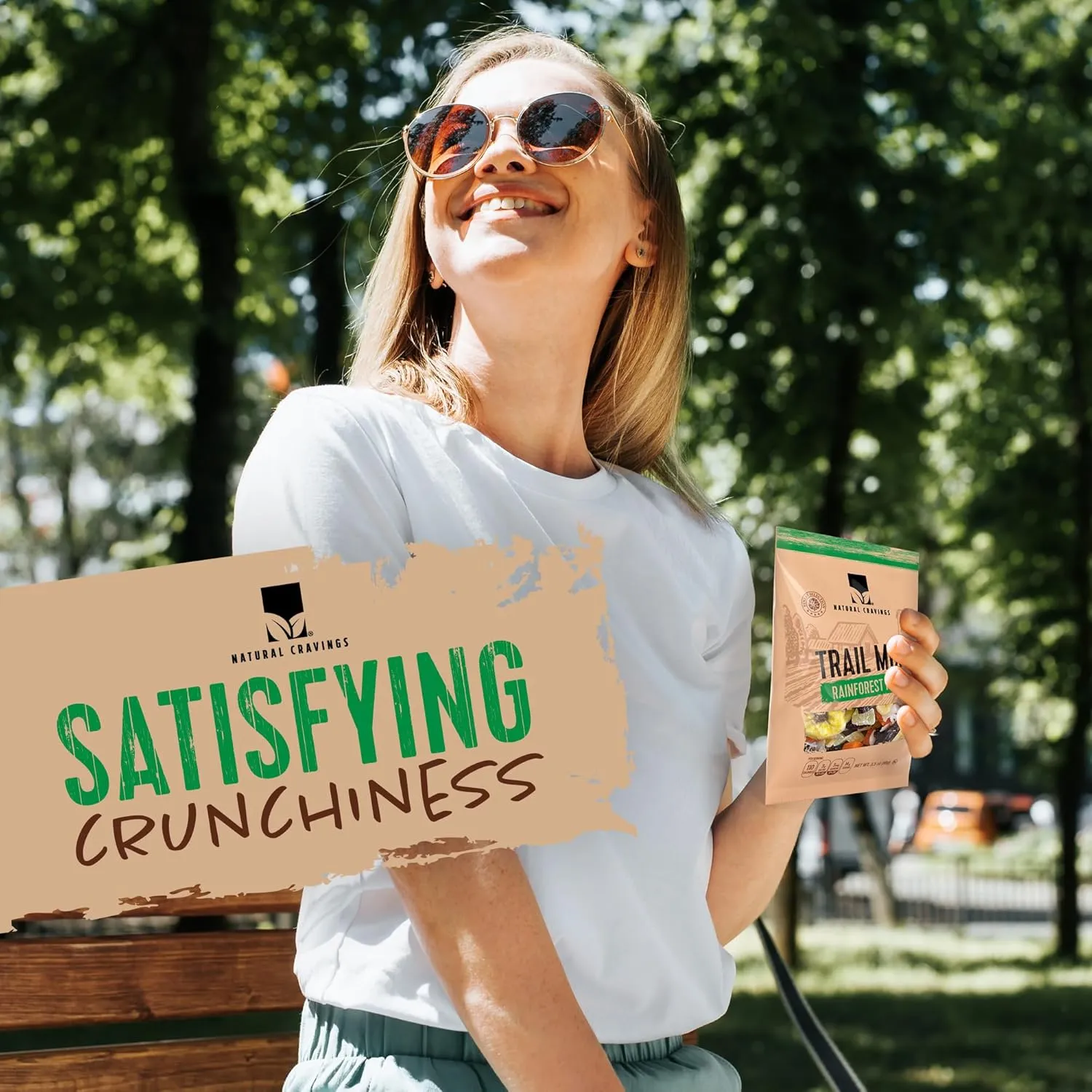Natural Cravings Trail Mix Snack Packs - Individual 3.5 oz Bags - Rainforest Dried Fruit Mix & Assorted Nuts Mix with Dry Pineapple, Banana Chips, Papaya, Raisins, Coconut - Trail Mix Individual Packs