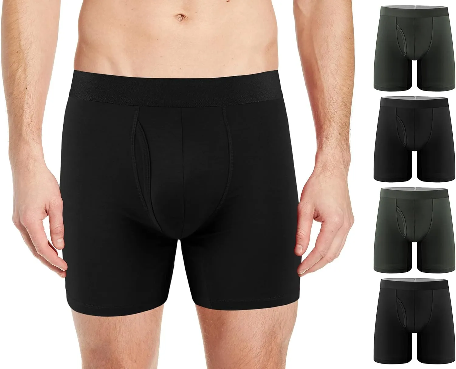 Natural Feelings Athletic Mens Underwear Boxer Briefs for Men pack 2-4 Pack S M L XL XXL