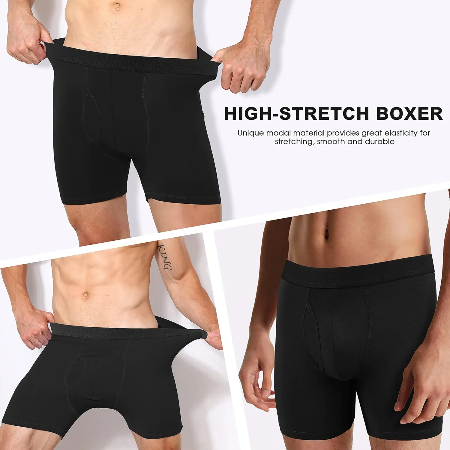Natural Feelings Athletic Mens Underwear Boxer Briefs for Men pack 2-4 Pack S M L XL XXL