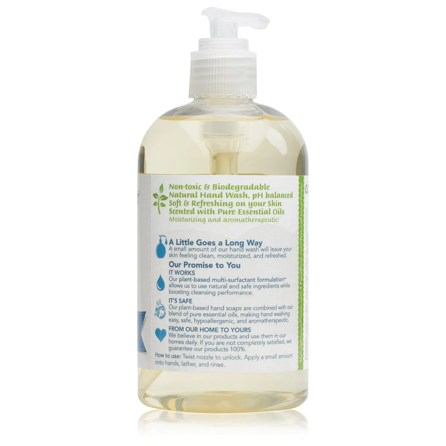 Natural Liquid Hand Soap, Lemongrass, pH Balanced, Scented with Pure Essential Oils, Soft and Moisturizing, Sulfate Free - 12 Ounce (Pack of 3)
