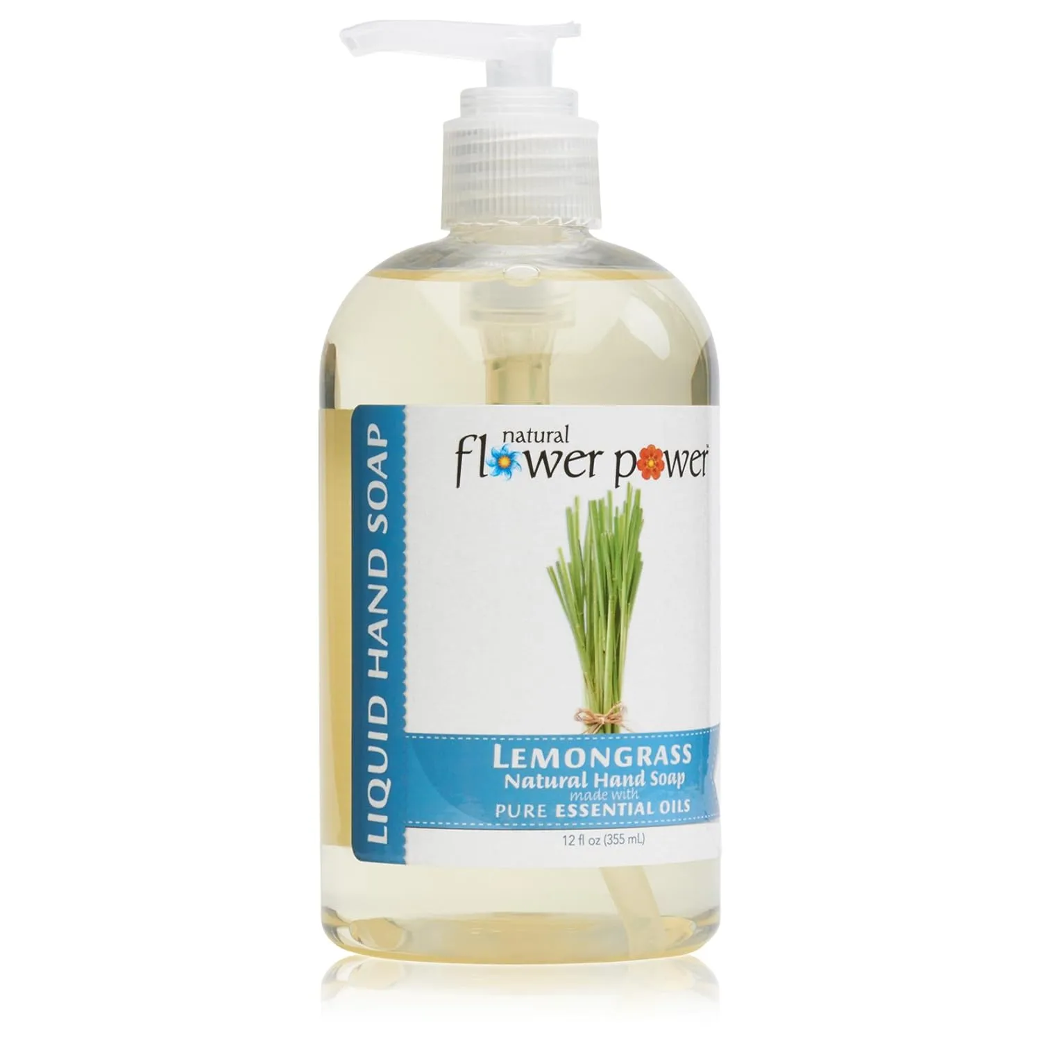 Natural Liquid Hand Soap, Lemongrass, pH Balanced, Scented with Pure Essential Oils, Soft and Moisturizing, Sulfate Free - 12 Ounce (Pack of 3)