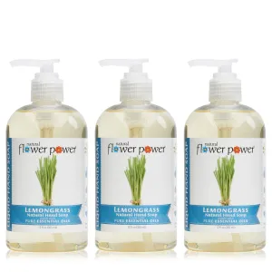 Natural Liquid Hand Soap, Lemongrass, pH Balanced, Scented with Pure Essential Oils, Soft and Moisturizing, Sulfate Free - 12 Ounce (Pack of 3)