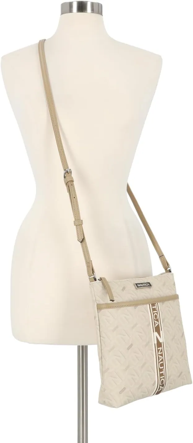 Nautica Lakeside Signature Jaquard North South Crossbody Bag