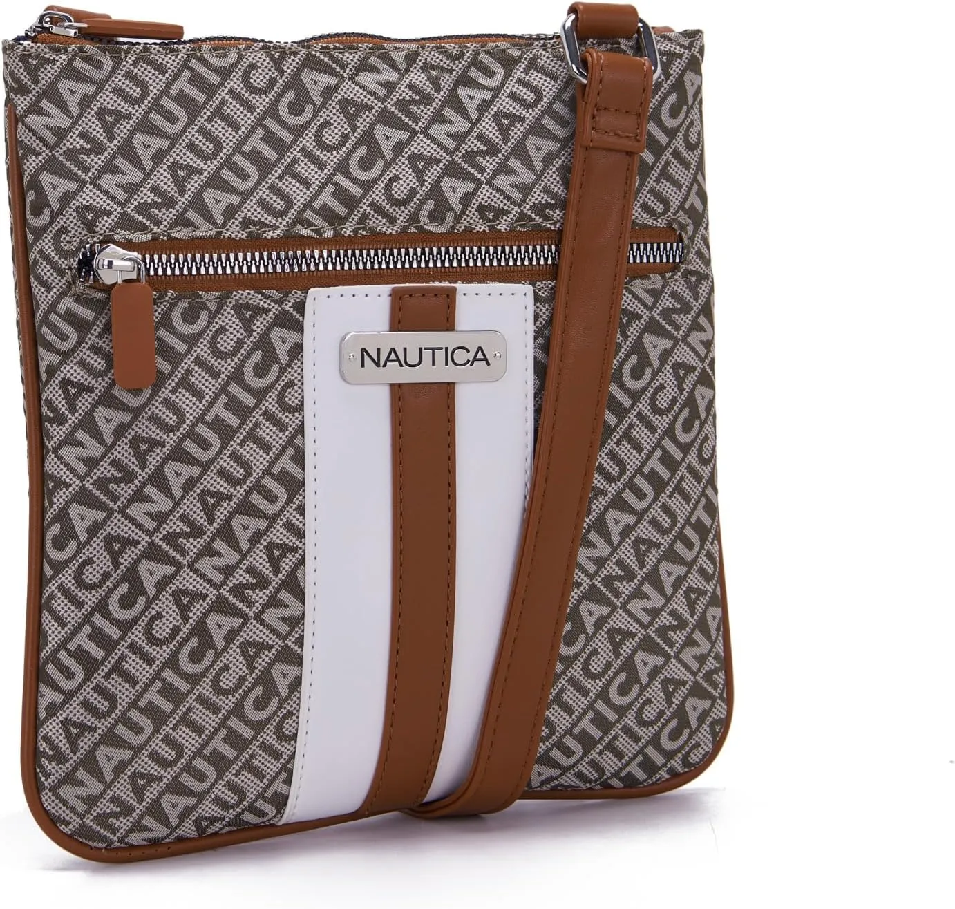 Nautica Lakeside Signature Jaquard North South Crossbody Bag