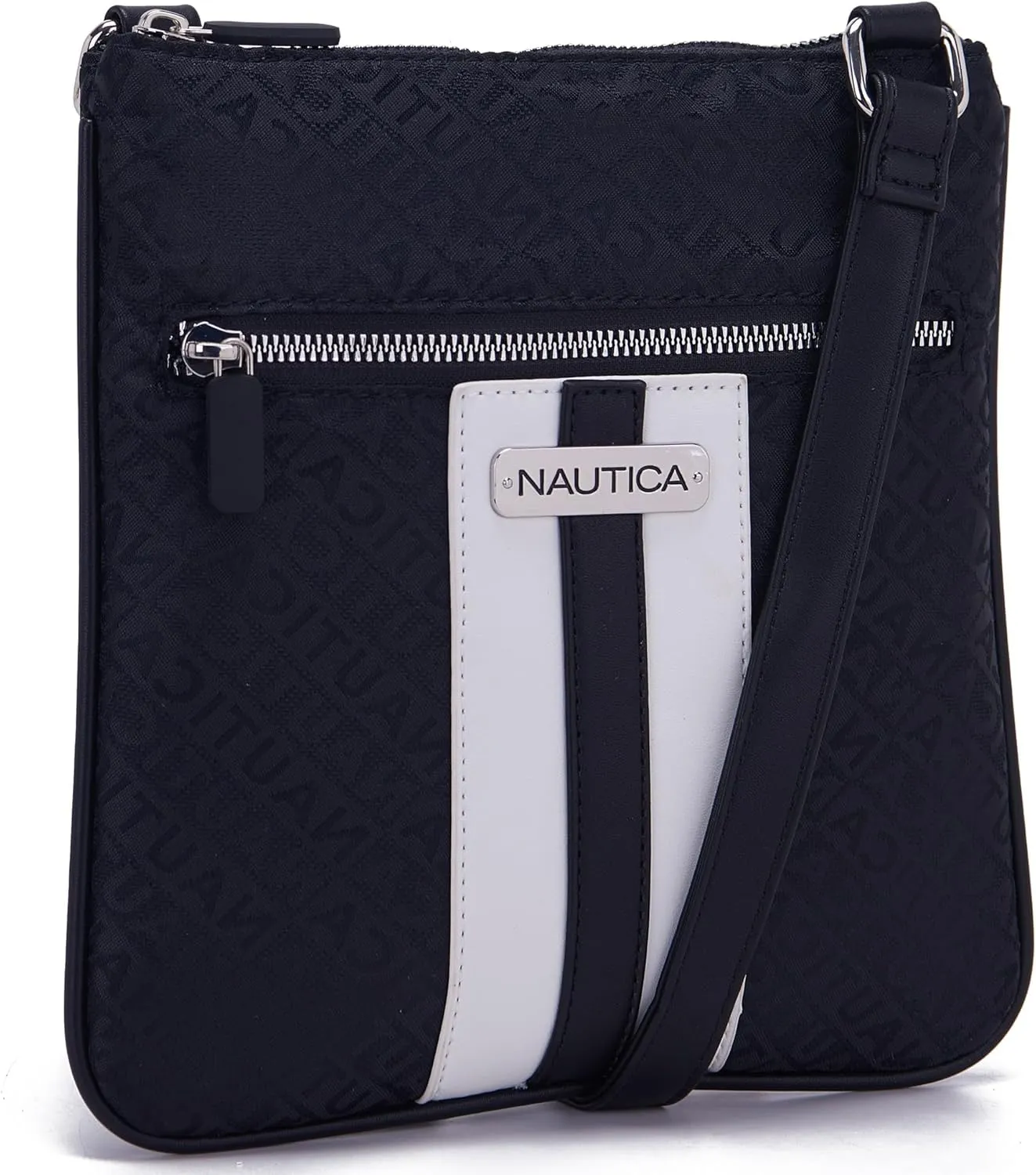 Nautica Lakeside Signature Jaquard North South Crossbody Bag
