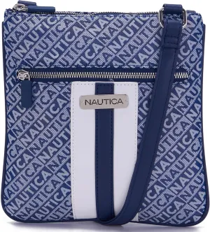 Nautica Lakeside Signature Jaquard North South Crossbody Bag