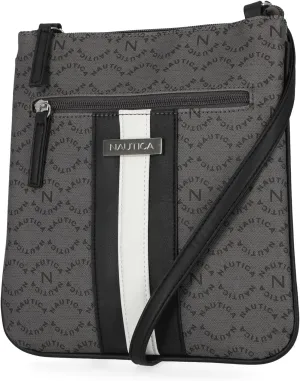 Nautica Lakeside Signature Jaquard North South Crossbody Bag
