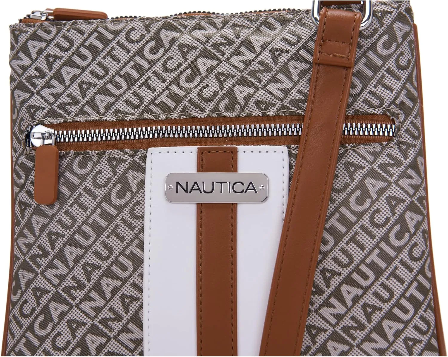 Nautica Lakeside Signature Jaquard North South Crossbody Bag