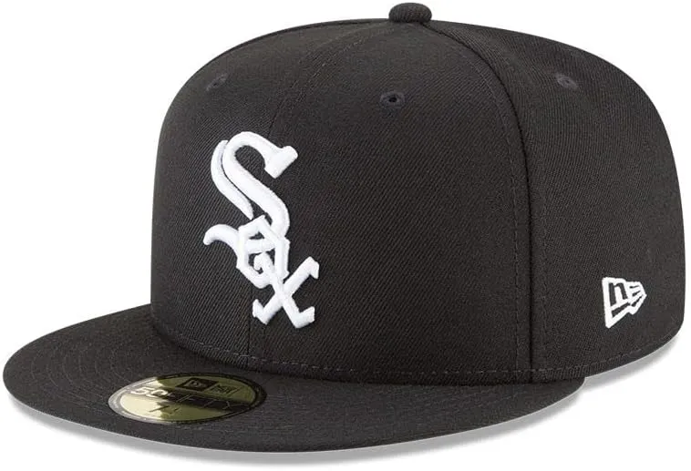 New Era 59Fifty Hat Chicago White Sox Basic Baseball Black Cap 11591167